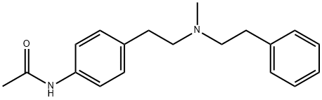 N-[4-[2-[Methyl(2-phenylethyl)amino]ethyl]phenyl]acetamide结构式