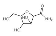 3,4-dihydroxy-5-(hydroxymethyl)oxolane-2-carboxamide structure