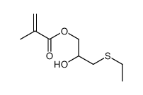 (3-ethylsulfanyl-2-hydroxypropyl) 2-methylprop-2-enoate结构式