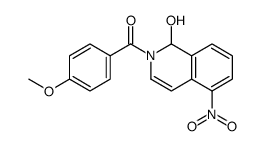 (1-hydroxy-5-nitro-1H-isoquinolin-2-yl)-(4-methoxyphenyl)methanone结构式