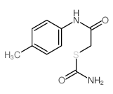 2-carbamoylsulfanyl-N-(4-methylphenyl)acetamide结构式