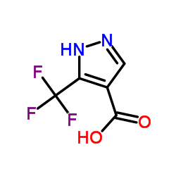 5-三氟甲基-1H-吡唑-4-羧酸结构式