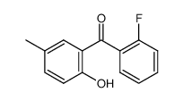 2'-fluorophenyl-(2-hydroxy-5-methylphenyl)methanone结构式