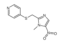 4-[(1-methyl-5-nitroimidazol-2-yl)methylsulfanyl]pyridine结构式