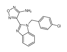 4-[1-[(4-chlorophenyl)methyl]benzimidazol-2-yl]-1,2,5-oxadiazol-3-amine Structure
