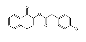 1-oxo-1,2,3,4-tetrahydro-2-naphthalenyl-2-(4-methylsulfanylphenyl)acetate结构式