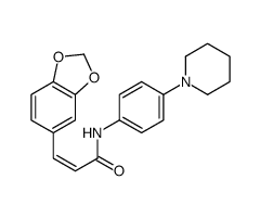 (E)-3-(1,3-benzodioxol-5-yl)-N-(4-piperidin-1-ylphenyl)prop-2-enamide Structure