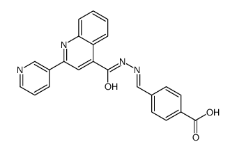 4-[[(2-pyridin-3-ylquinoline-4-carbonyl)hydrazinylidene]methyl]benzoic acid结构式