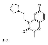 6-chloro-2-methyl-4-(2-pyrrolidin-1-ium-1-ylethyl)-1,4-benzoxazin-3-one,chloride Structure