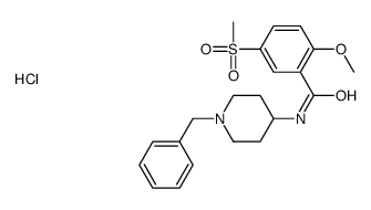 N-(1-benzylpiperidin-4-yl)-2-methoxy-5-methylsulfonylbenzamide,hydrochloride结构式