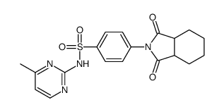 4-(1,3-dioxo-3a,4,5,6,7,7a-hexahydroisoindol-2-yl)-N-(4-methylpyrimidin-2-yl)benzenesulfonamide Structure