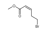 methyl (Z)-5-bromo-2-pentenoate结构式