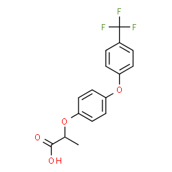 2-[4-[4-(trifluoromethyl)phenoxy]phenoxy]propanoic acid结构式