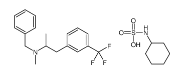 N-benzyl-N-methyl-1-[3-(trifluoromethyl)phenyl]propan-2-amine,cyclohexylsulfamic acid Structure