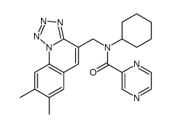 Pyrazinecarboxamide, N-cyclohexyl-N-[(7,8-dimethyltetrazolo[1,5-a]quinolin-4-yl)methyl]- (9CI) Structure