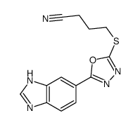 Butanenitrile, 4-[[5-(1H-benzimidazol-5-yl)-1,3,4-oxadiazol-2-yl]thio]- (9CI) picture