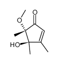 (4R,5S)-4-Hydroxy-5-methoxy-3,4,5-trimethyl-cyclopent-2-enone结构式