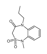 1-methyl-2,2-dioxo-5-propyl-1,2,3,5-tetrahydro-2λ6-benzo[c][1,2,5]thiadiazepin-4-one Structure