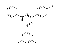 3-(4-chloro-phenyl)-1-(4,6-dimethyl-pyrimidin-2-yl)-5-phenyl-formazan Structure