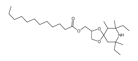 8-aza-2-lauroyloxymethyl-6,7,9-trimethyl-7,9-diethyl-1,4-dioxaspiro[4.5]decane Structure