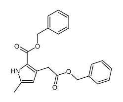 benzyl 3-[[(benzyloxy)carbonyl]methyl]-5-methylpyrrole-2-carboxylate结构式