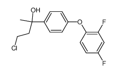 1-Chloro-3-[4-(2,4-difluorophenoxy)-phenyl]-butan-3-ol结构式