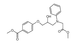 4-[2-Hydroxy-3-(methoxycarbonylmethyl-phenyl-amino)-propoxy]-benzoic acid methyl ester结构式