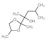 2-(2,4-dimethyl-1,3-dioxolan-2-yl)-4-methylpentan-2-ol结构式