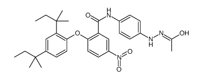 Acetic acid 2-[4-[[2-[2,4-bis(1,1-dimethylpropyl)phenoxy]-5-nitrobenzoyl]amino]phenyl] hydrazide structure