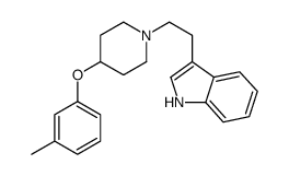 3-[2-[4-(3-methylphenoxy)piperidin-1-yl]ethyl]-1H-indole结构式