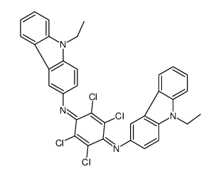 2,3,5,6-tetrachloro-1-N,4-N-bis(9-ethylcarbazol-3-yl)cyclohexa-2,5-diene-1,4-diimine Structure