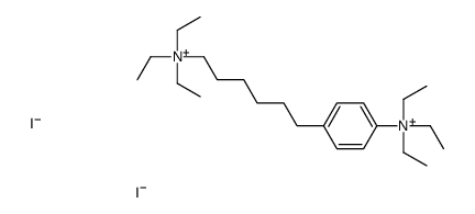 triethyl-[4-[6-(triethylazaniumyl)hexyl]phenyl]azanium,diiodide Structure