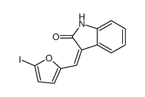 3-[(5-iodofuran-2-yl)methylidene]-1H-indol-2-one结构式