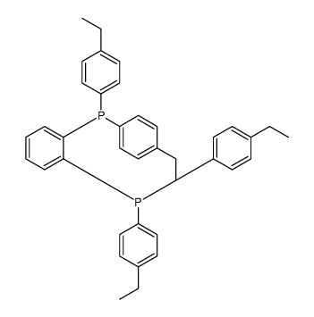 [2-bis(4-ethylphenyl)phosphanylphenyl]-bis(4-ethylphenyl)phosphane结构式