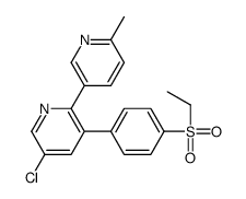 5-chloro-3-(4-ethylsulfonylphenyl)-2-(6-methylpyridin-3-yl)pyridine结构式