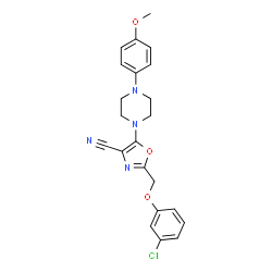 2-[(3-chlorophenoxy)methyl]-5-[4-(4-methoxyphenyl)piperazin-1-yl]-1,3-oxazole-4-carbonitrile结构式