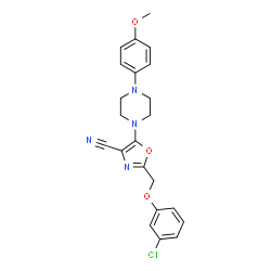 2-[(3-chlorophenoxy)methyl]-5-[4-(4-methoxyphenyl)piperazin-1-yl]-1,3-oxazole-4-carbonitrile picture