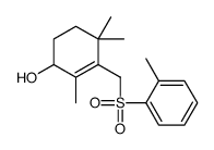 2,4,4-trimethyl-3-[(2-methylphenyl)sulfonylmethyl]cyclohex-2-en-1-ol结构式