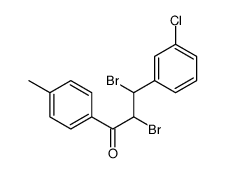 2,3-dibromo-3-(3-chlorophenyl)-1-(4-methylphenyl)propan-1-one结构式