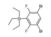 (3,5-dibromo-2,6-difluorophenyl)-triethylsilane Structure