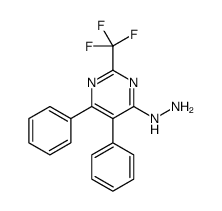 [5,6-diphenyl-2-(trifluoromethyl)pyrimidin-4-yl]hydrazine结构式