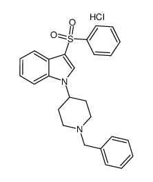 1-(1-benzylpiperidin-3-yl)-3-(phenylsulfonyl)-1H-indole hydrochloride Structure