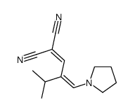 2-[3-methyl-2-(pyrrolidin-1-ylmethylidene)butylidene]propanedinitrile Structure