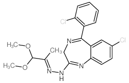 1,1-Dimethoxyacetone (7-chloro-5-(2-chlorophenyl)-3H-1,4-benzodiazepin-2-yl)hydrazone结构式
