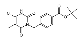 4-(4-chloro-5-methyl-2,6-dioxo-3,6-dihydro-2H-pyrimidin-1-ylmethyl)-benzoic acid tert-butyl ester结构式