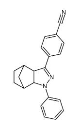 4-(1-phenyl-3a,4,5,6,7,7a-hexahydro-1H-4,7-methano-indazol-3-yl)-benzonitrile结构式