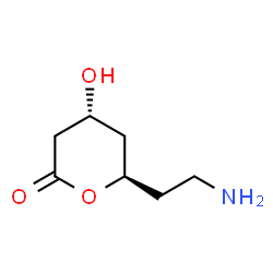 2H-Pyran-2-one, 6-(2-aminoethyl)tetrahydro-4-hydroxy-, (4R,6R)- (9CI) Structure