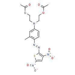 2,2'-[[4-[(3,5-dinitro-2-thienyl)azo]-3-methylphenyl]imino]bisethyl diacetate结构式