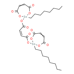 (Z)-2,2'-[(1,4-dioxobut-2-ene-1,4-diyl)bis(oxy)]bis[2-octyl-1,3,2-dioxastannepin-4,7-dione]结构式