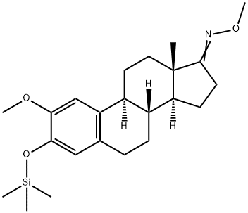 2-Methoxy-3-(trimethylsiloxy)-1,3,5(10)-estratrien-17-one O-methyl oxime结构式